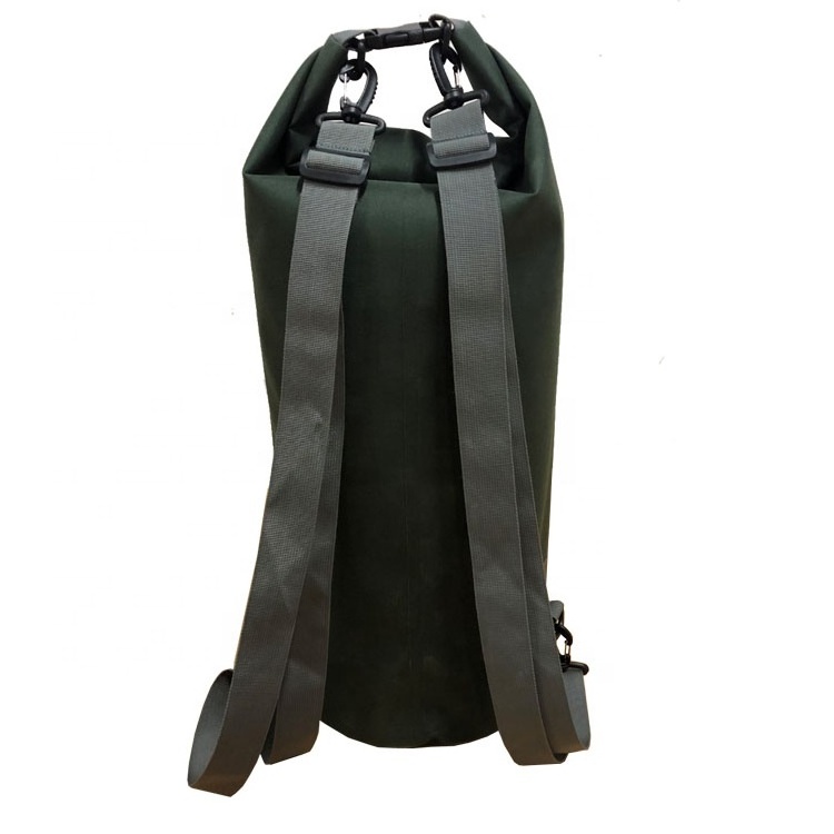 20L 30L 40L Outdoor Camping TPU Green Color  Waterproof Nylon Dry Bag With Air Valve