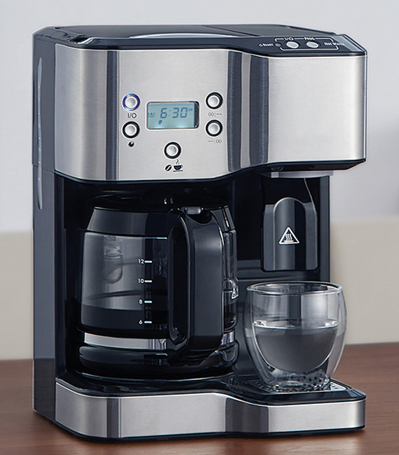 Large 12 cup electric glass coffee makers drip coffee maker With water windows onto both side