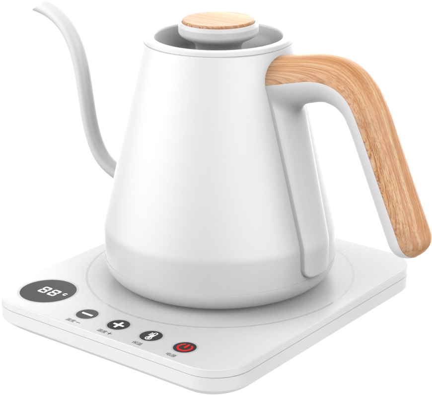 Gooseneck Electric Kettle With Digital Display and Electronic Control 1200W SUS 304 housing with coated colour