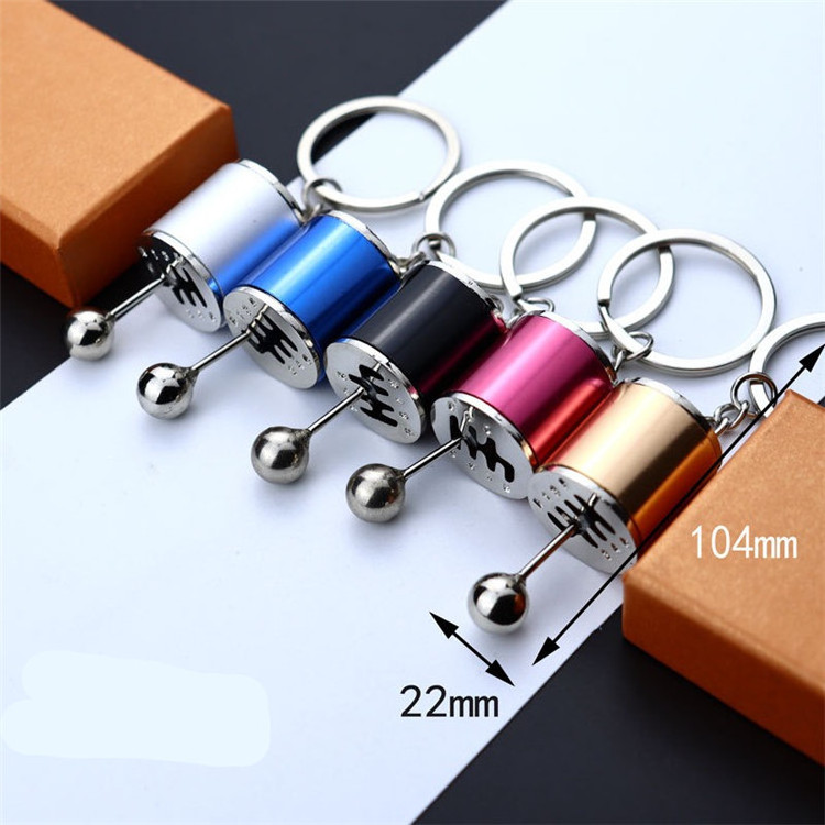 Car logo keychains Auto Car Part Keychain With Logo Model Gear Box Keychain Manual Shift Lever Keyring Keyfob