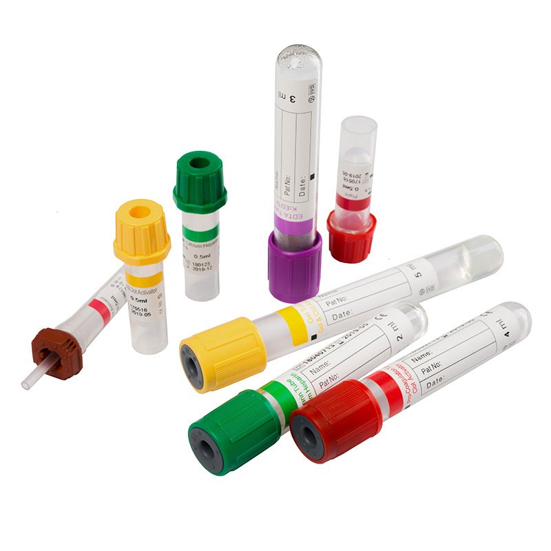 Blood Test Tubes Medical Disposable ESR Tube Glass Plastic Vacuum Clot Activator K3 K3 EDTA Blood Sample Collection Tube