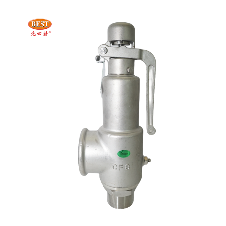 Valve AB812 Stainless Steel SS304 SS316 Spring Full Lift thread Pressure Relief Safety Valve for Air Water Steam Boilers