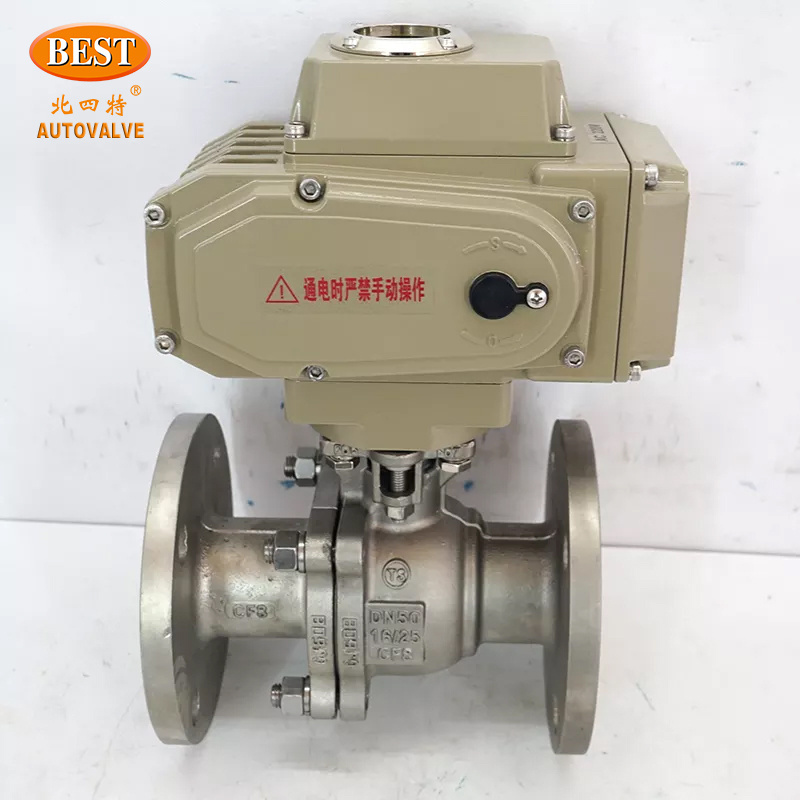 C800 SS304 SS316 Carbon steel Stainless Steel 2 inch 3 inch  2/2 Way Motorized Electric Ball Valve with 4 20ma electric actuator