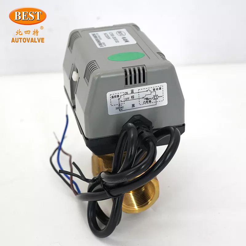 Two-way three-way C700 220V 24V 12V AC DC Motorized Actuator Fan Coil DN15 DN25 electric valve