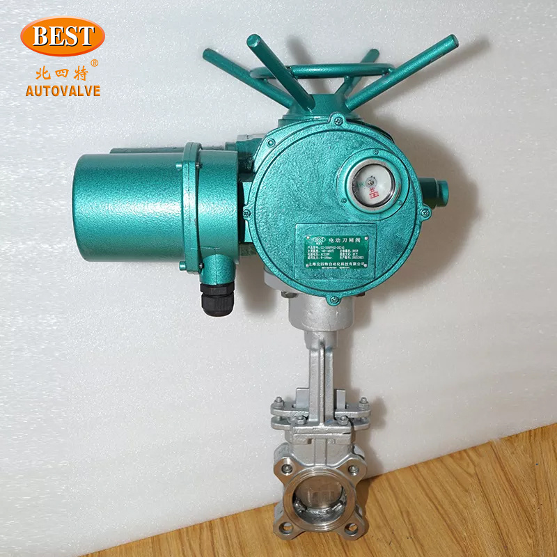 CZ-DXZ43 Series Cast Iron, Carbon Steel, Stainless Steel Electric Rising Stem Type Knife  Gate Valve