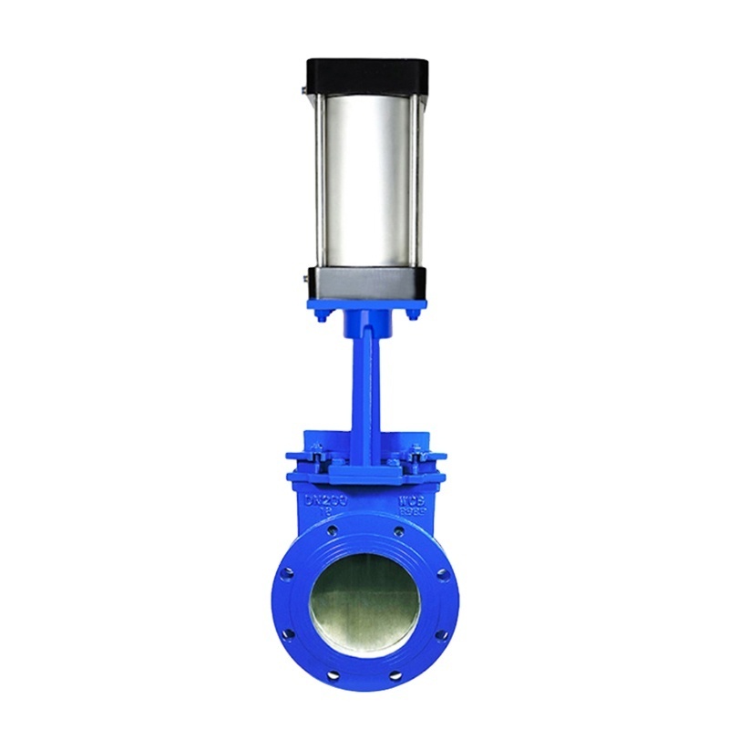 motorized slide QZ-C-DXZ43 Carbon Steel ANSI Flange Pneumatic Rising Stem Type Knife Gate Valve