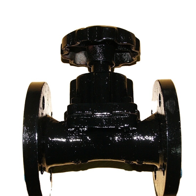 High Temperature Manual Flanged WCB Cast Iron EPDM Carbon Steel Diaphragm Valve For Industrial