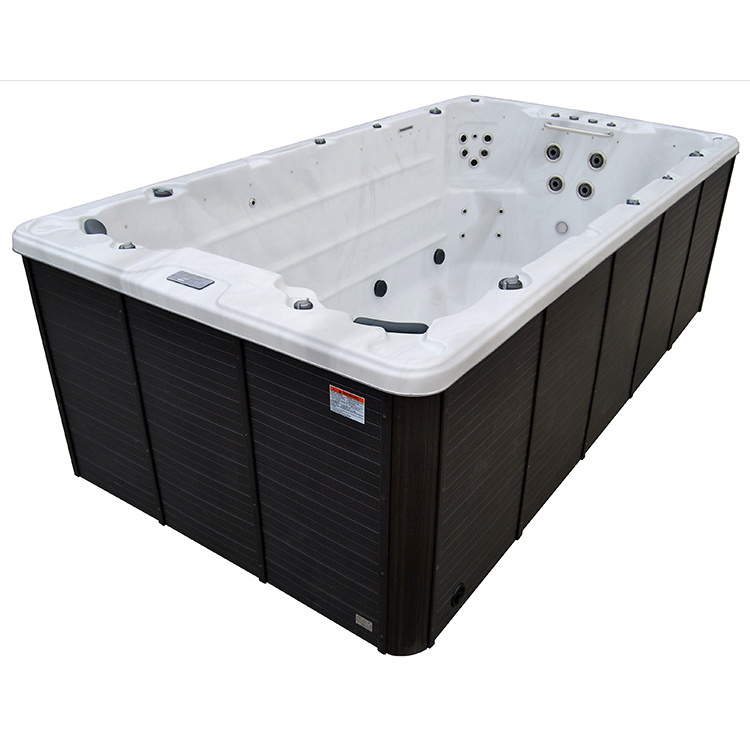 Swim Spa Whirlpool Hot Tub Combo Acrylic Freestanding Side Used Swim Bathtub Spa