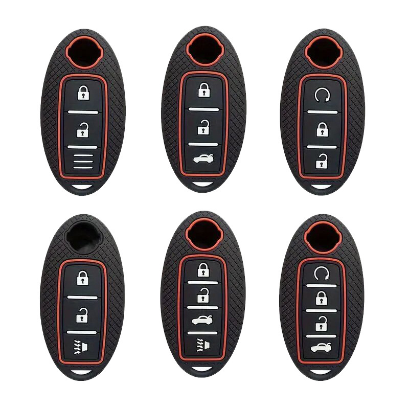 New Accesorios for Nissan toyota key case  bmw Para Autos Keyless Key Fob Protector Silicone Carbon Fiber Car Key Cover