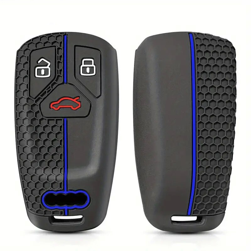 Smart Remote Control Protector Key Fob Cover For Audi A3 A6 Q5 Honeycomb Silicone Car Key Case Cover