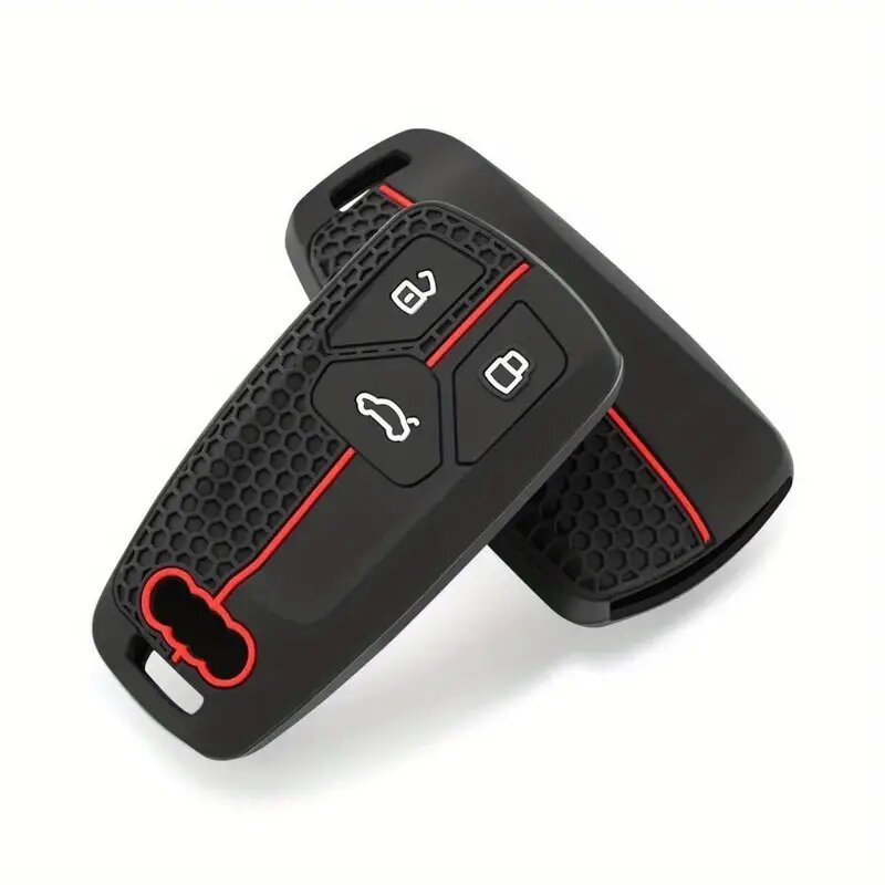 Smart Remote Control Protector Key Fob Cover For Audi A3 A6 Q5 Honeycomb Silicone Car Key Case Cover