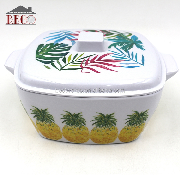 Wholesale 4 Pcs Melamine Serving Soup Bowl With Lid