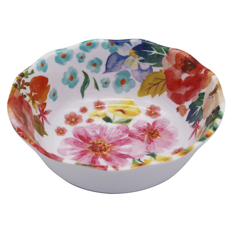 Flower Asian Color Custom Melamine Wholesale Serving Bowl