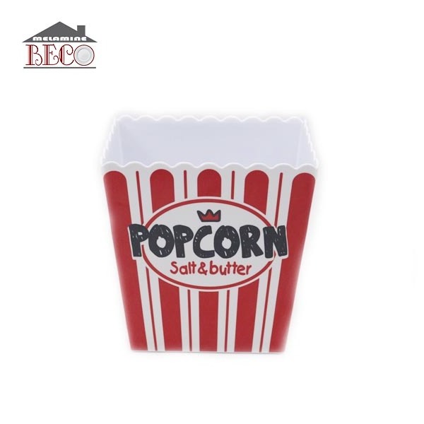 Wholesale Custom Design Melamine red plastic fool  popcorn bucket bowl