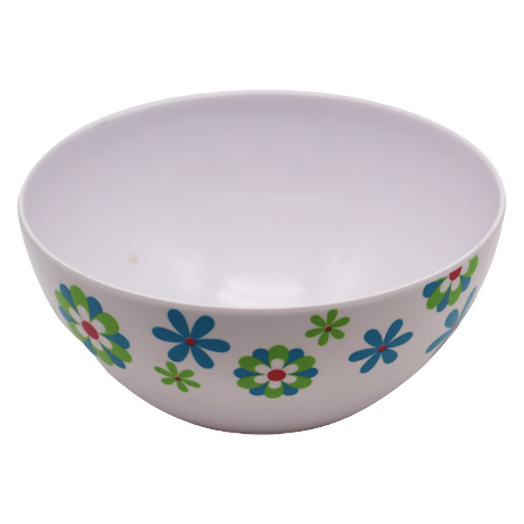 Wholesale Customizable Pattern Design Round Melamine Plastic Fruit Noodle Cereal Bowl