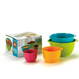 Wholesale 8 pieces plastic melamine color mixing bowls with lid