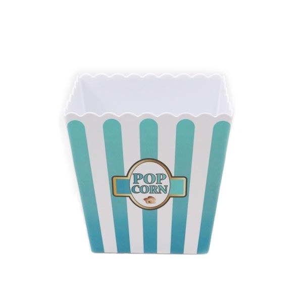 Wholesale Eco Friendly Large Capacity High Quality Geometric Stripes Plastic Melamine Reusable Popcorn Bowl