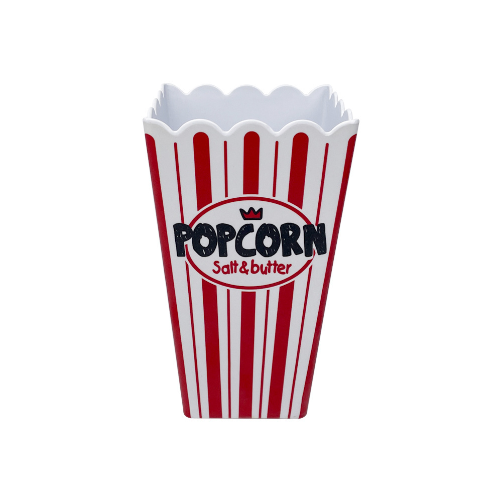 Wholesale custom plastic Melamine red popcorn bucket bowl