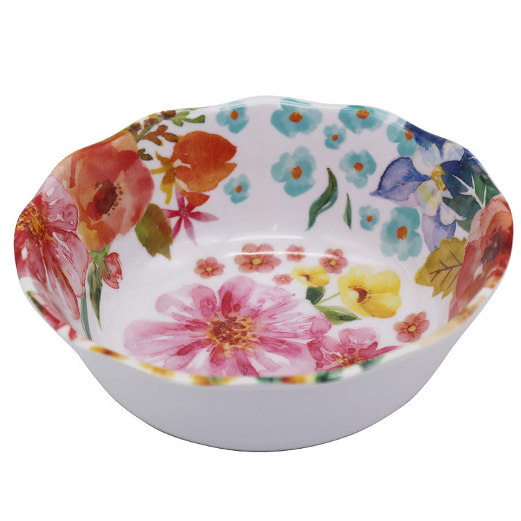 Flower Asian Color Custom Melamine Wholesale Serving Bowl