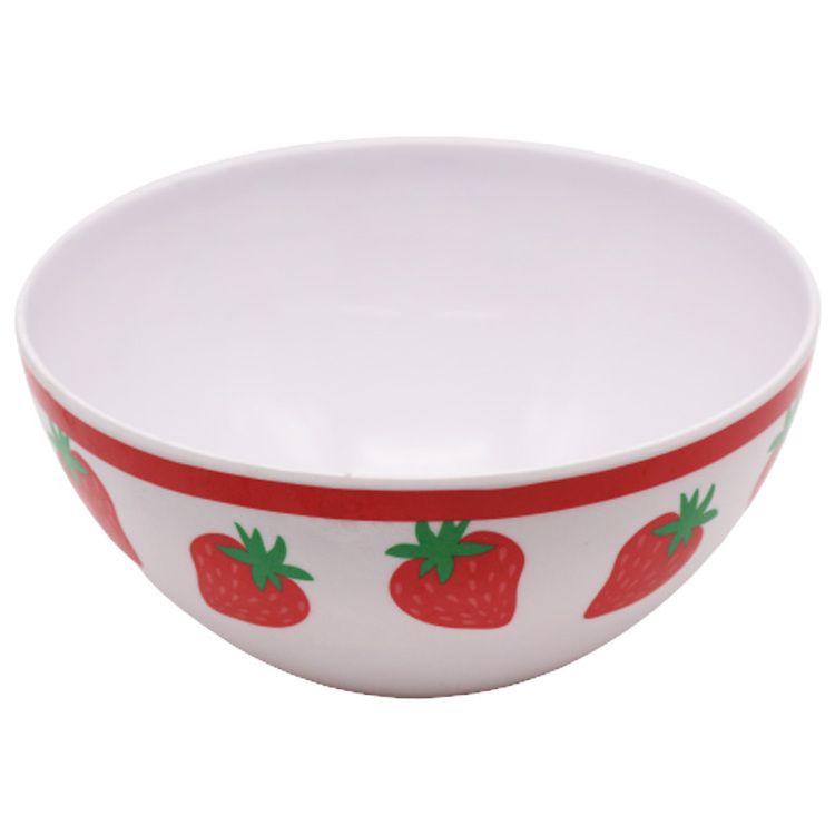 Wholesale Customizable Pattern Design Round Melamine Plastic Fruit Noodle Cereal Bowl