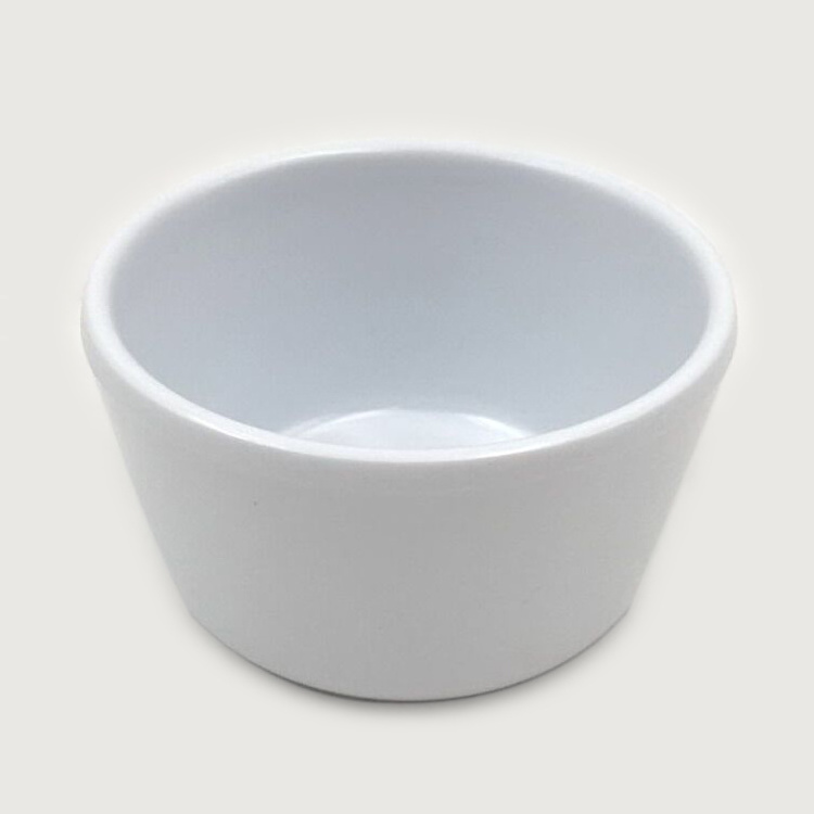 White Unbroken Plastic Small Saurce Sublimation chip and dip Melamine Cup Bowl