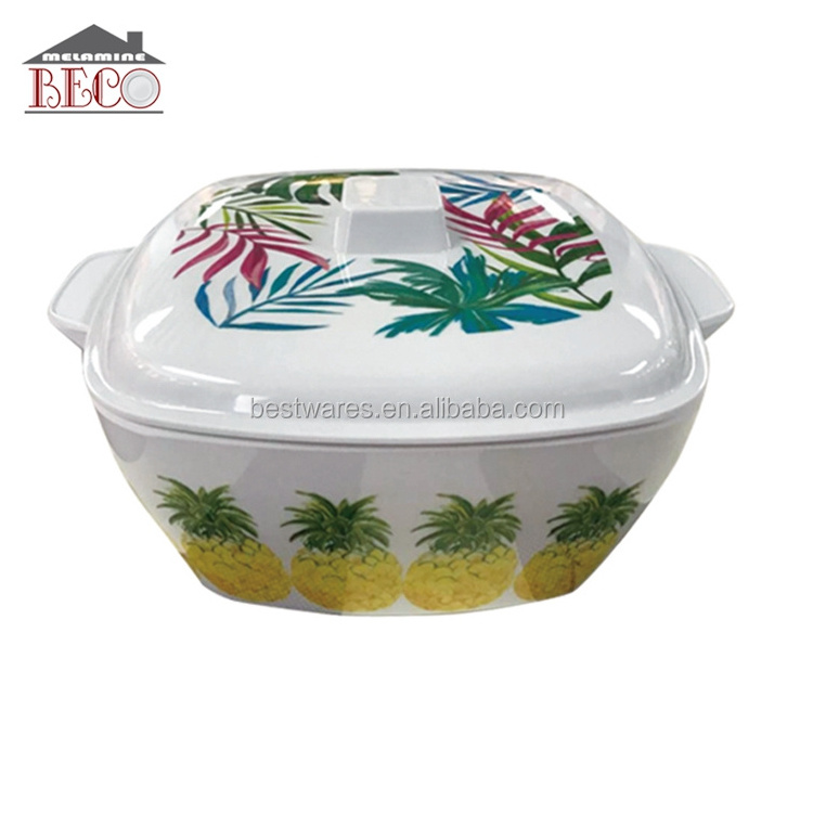 Wholesale 4 Pcs Melamine Serving Soup Bowl With Lid