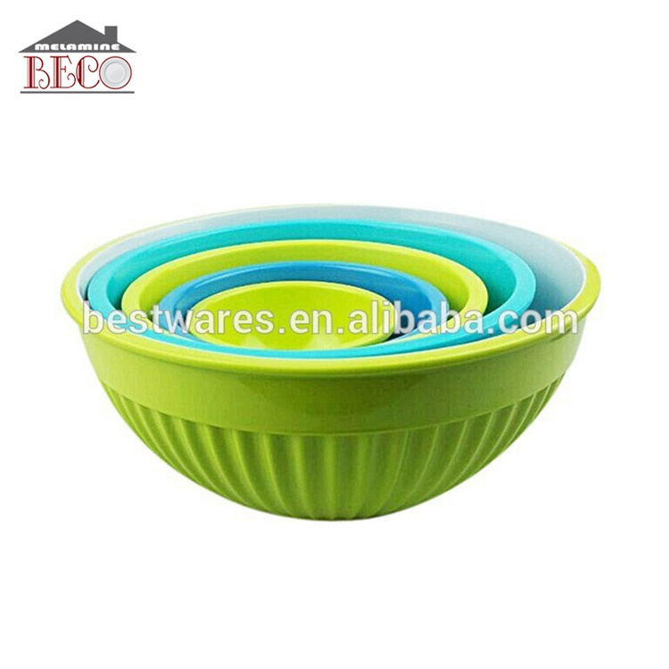 Durable colorful cheap melamine mixing bowl with handle