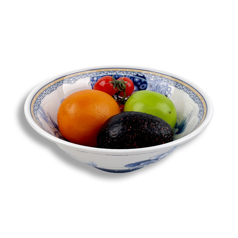 Customized Wholesale Cheap Nordic Dual Color Melamine Plastic Soup Bowl Set Japan Noodle Salad Bowl