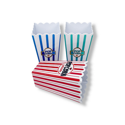 High Quality Custom Square Printed  Melamine Plastic Popcorn Serving Bucket bowl