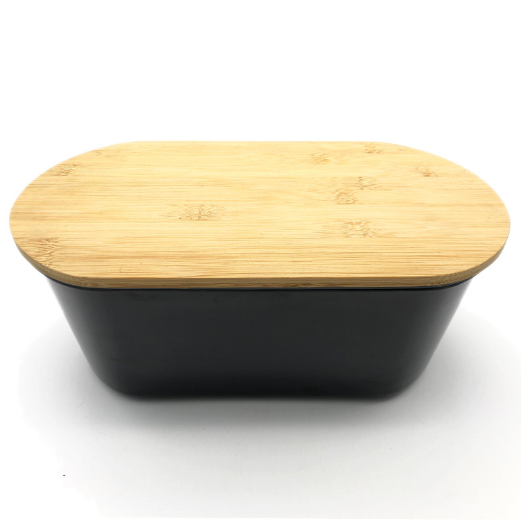 Bamboo Fiber Snack Bread picnic Storage Box With Lid lunch rice bowl