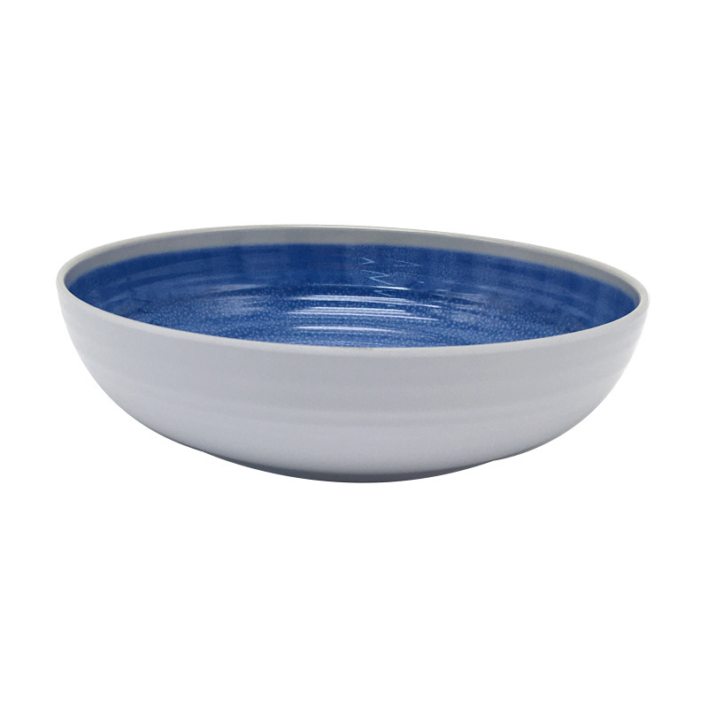 Colorful Melamine Serving Bowl ,Plastic Round Bowl Set Two-tone