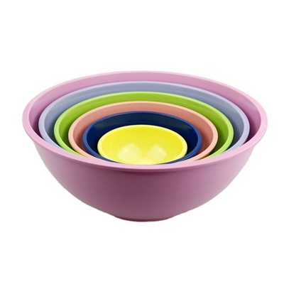 Large round melamine fruit plastic salad bowl with lids