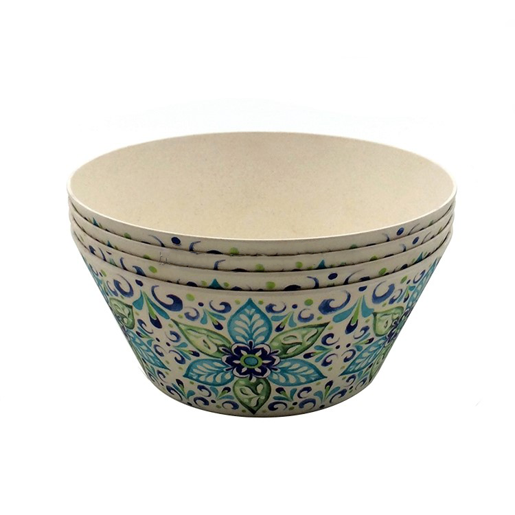 2021 Wholesale Bamboo Fiber Material Round fruit Salad Bowl