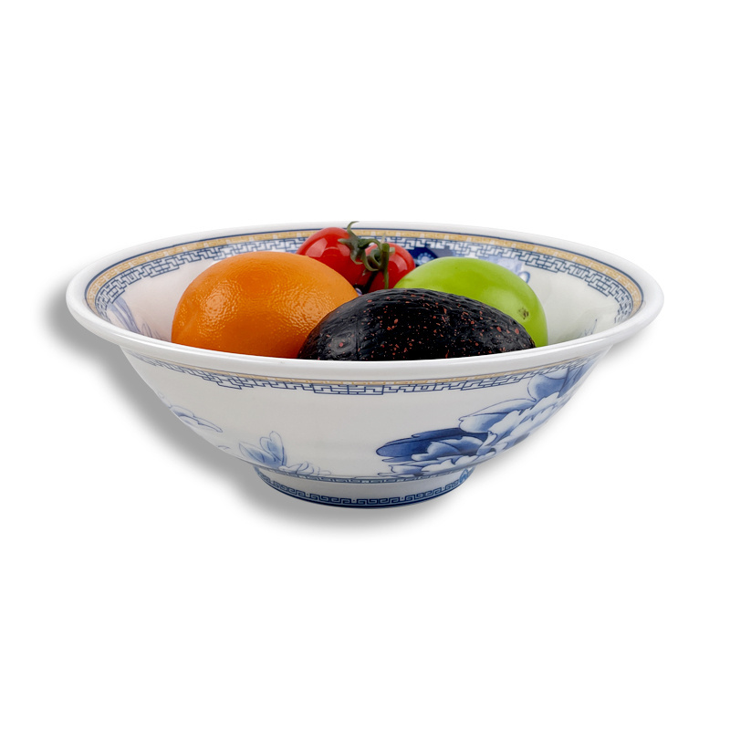 Customized Wholesale Cheap Nordic Dual Color Melamine Plastic Soup Bowl Set Japan Noodle Salad Bowl