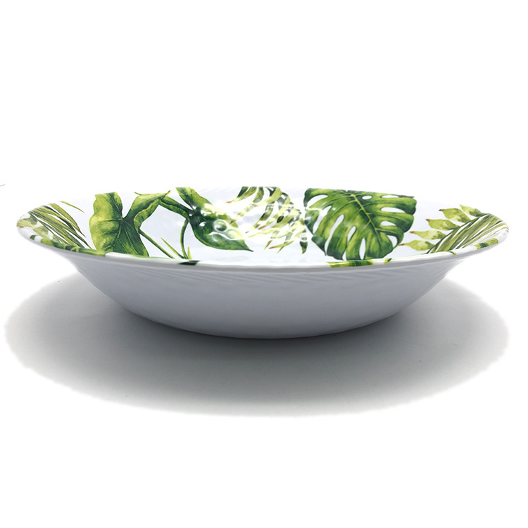 hot sale tropical design large Plastic melamine salad bowl