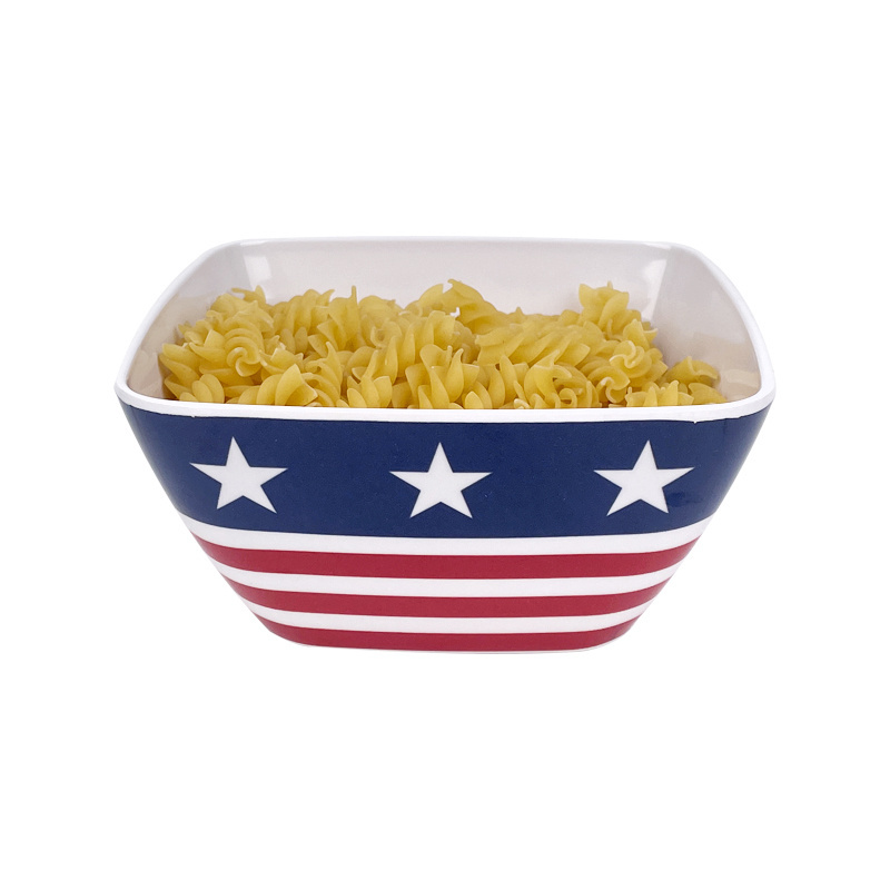 custom usa flag design round USA market melamine salad bowl