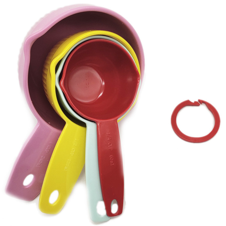 Wholesale Red 4 pcs measuring cup and spoon set