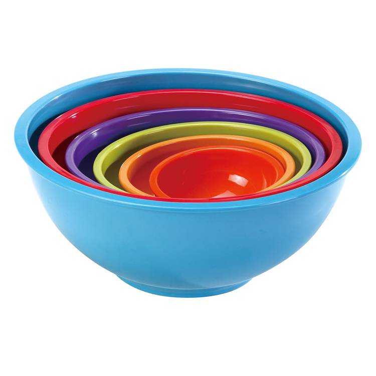 Durable colorful cheap melamine mixing bowl with handle dinner