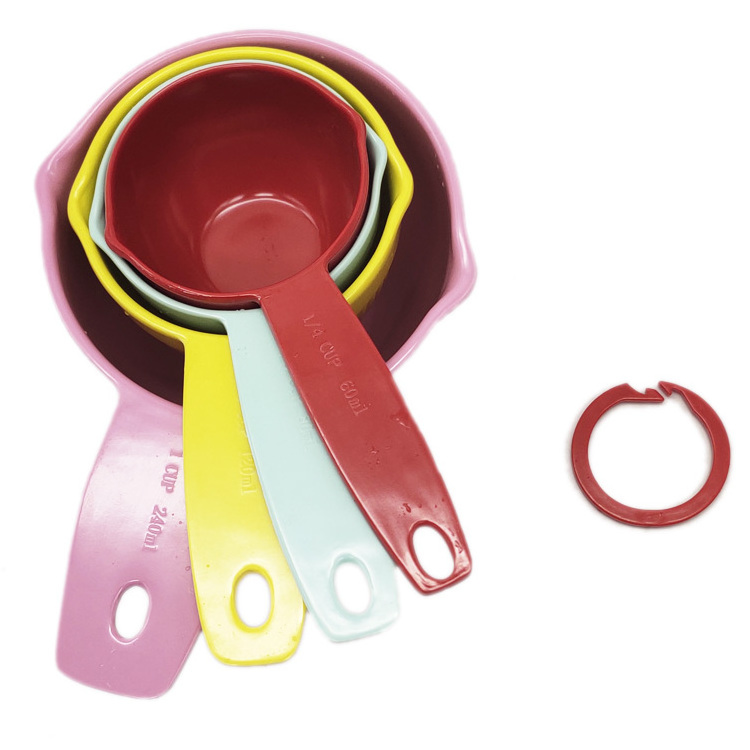 Wholesale Red 4 pcs measuring cup and spoon set