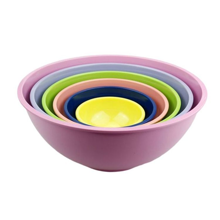 Durable colorful cheap melamine mixing bowl with handle dinner