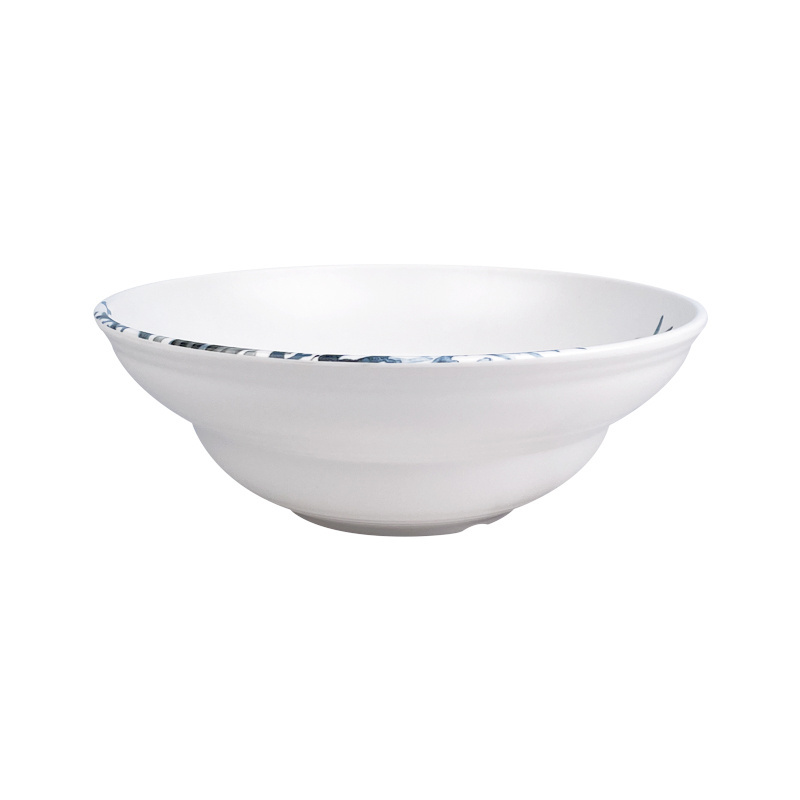 Wholesale Custom Restaurant Unbreakable Plastic Ramen Noodle Pho Bowl White Melamine Japanese Ramen Udon Bowl