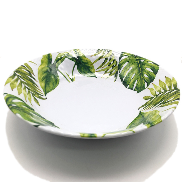 hot sale tropical design large Plastic melamine salad bowl