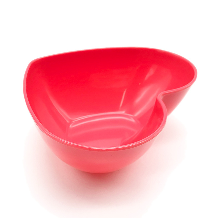 Valentine'S Day Gift Recommend Special Design Red Love Heart Sweet Shape Design Melamine Serving Plate Decoration Plastic Bowl