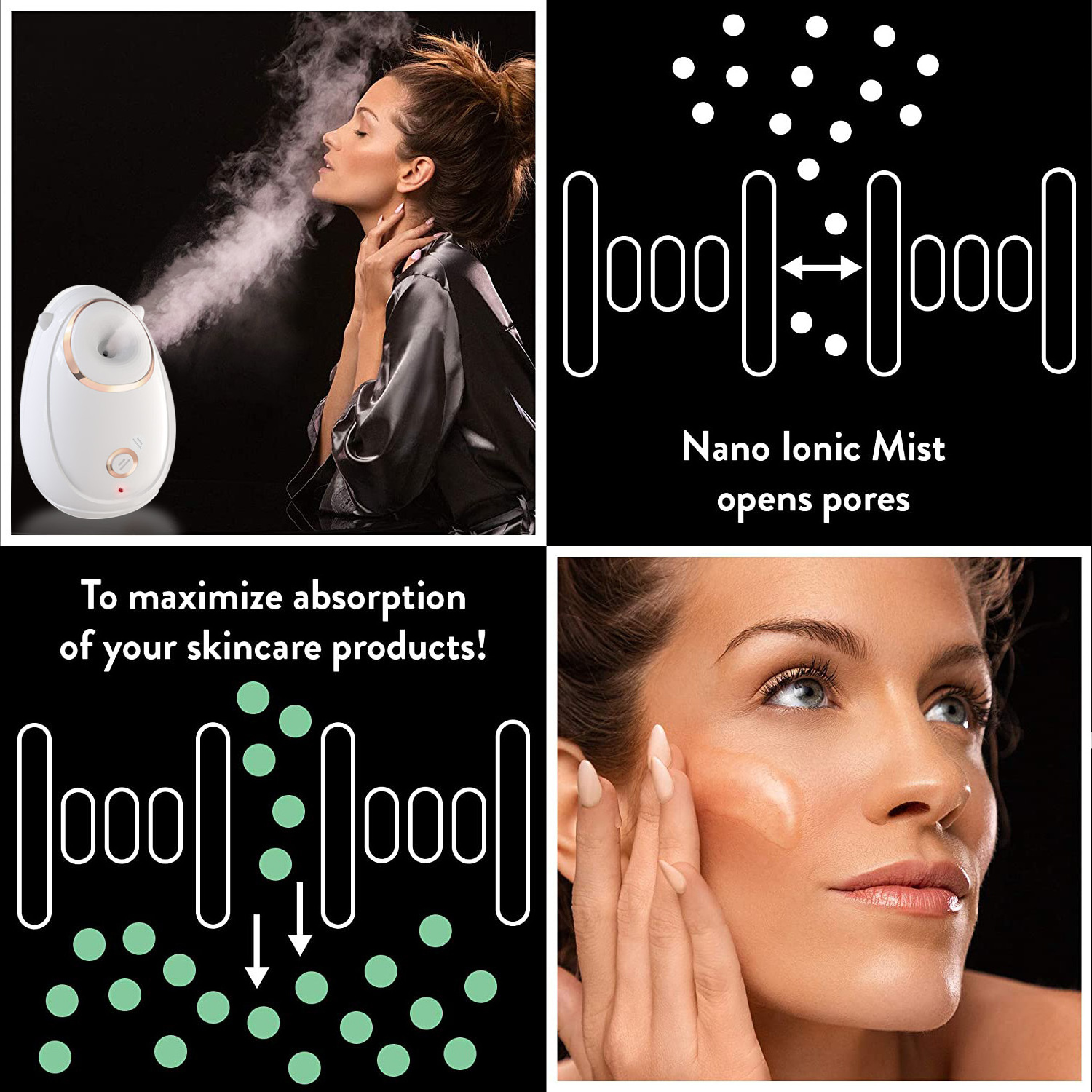 Hot Travel Professional Personal Face Nano Spray Mist Beauty Instrument Humidifier Home Use Ionic Smart Facial Steamer