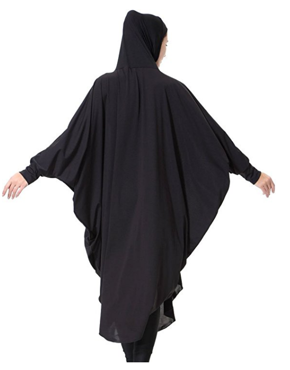 Ababalaya Batwing Maxi Hijab Abaya Women's Elegant Modest Muslim Islamic Full Length Solid Customized Logo OEM Service Adults