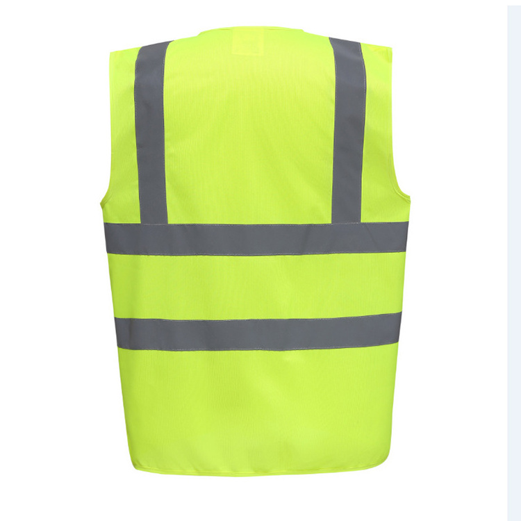 Wholesale Safety Reflective High Visibility Strip Red Yellow Running Fabric Reflective Vest