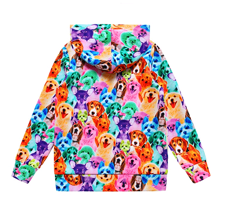 Girls Zip Up Hoodie Jacket Unicorn/Cat Sweatshirt with Pockets