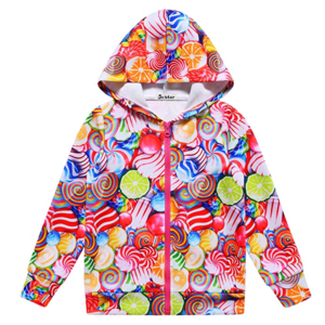 Girls Zip Up Hoodie Jacket Unicorn/Cat Sweatshirt with Pockets