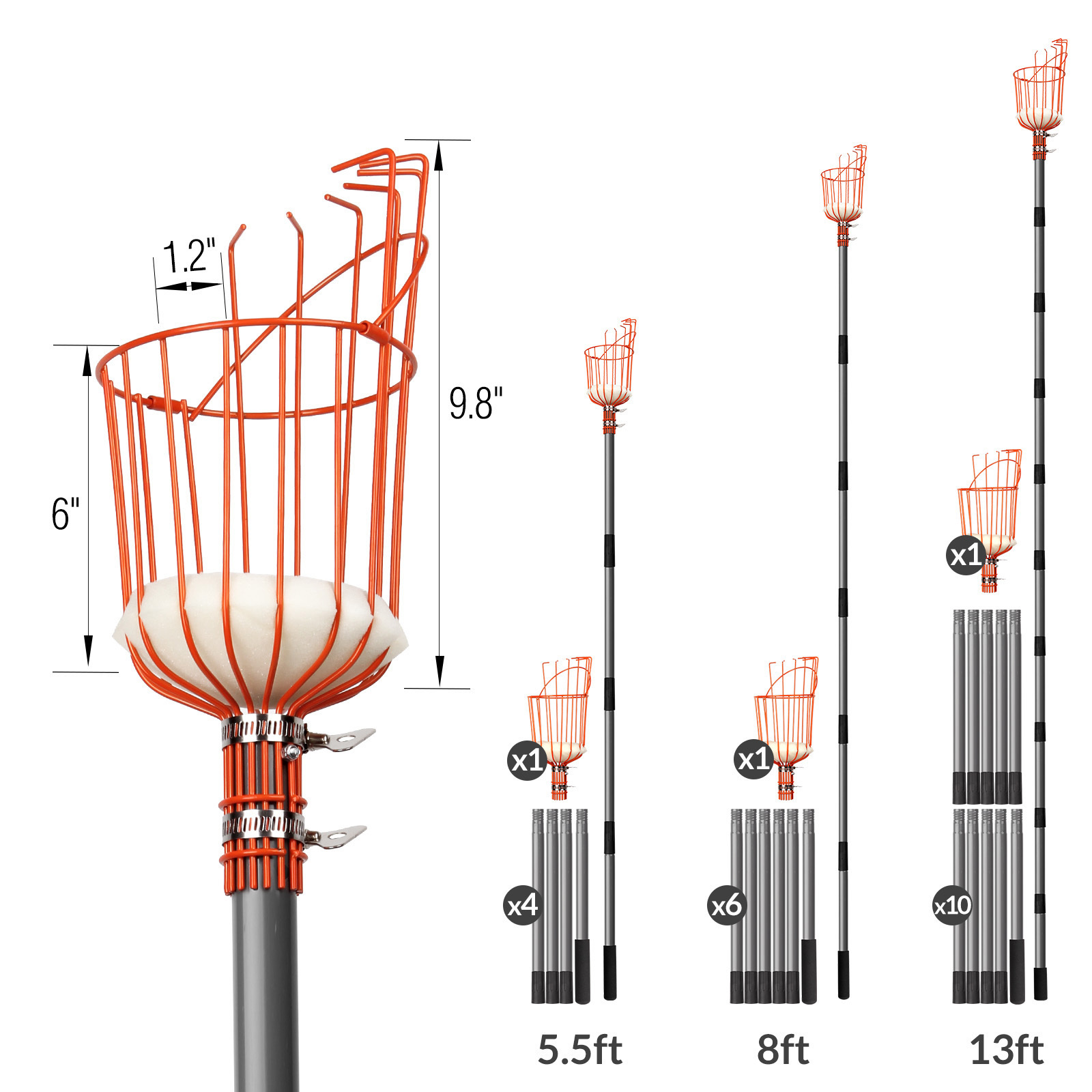 Heavy Duty Motorized Telescoping Pole Aluminum Telescopic Pole Saw Carbon Fibre Telescopic Pole Cherry Picker Lift