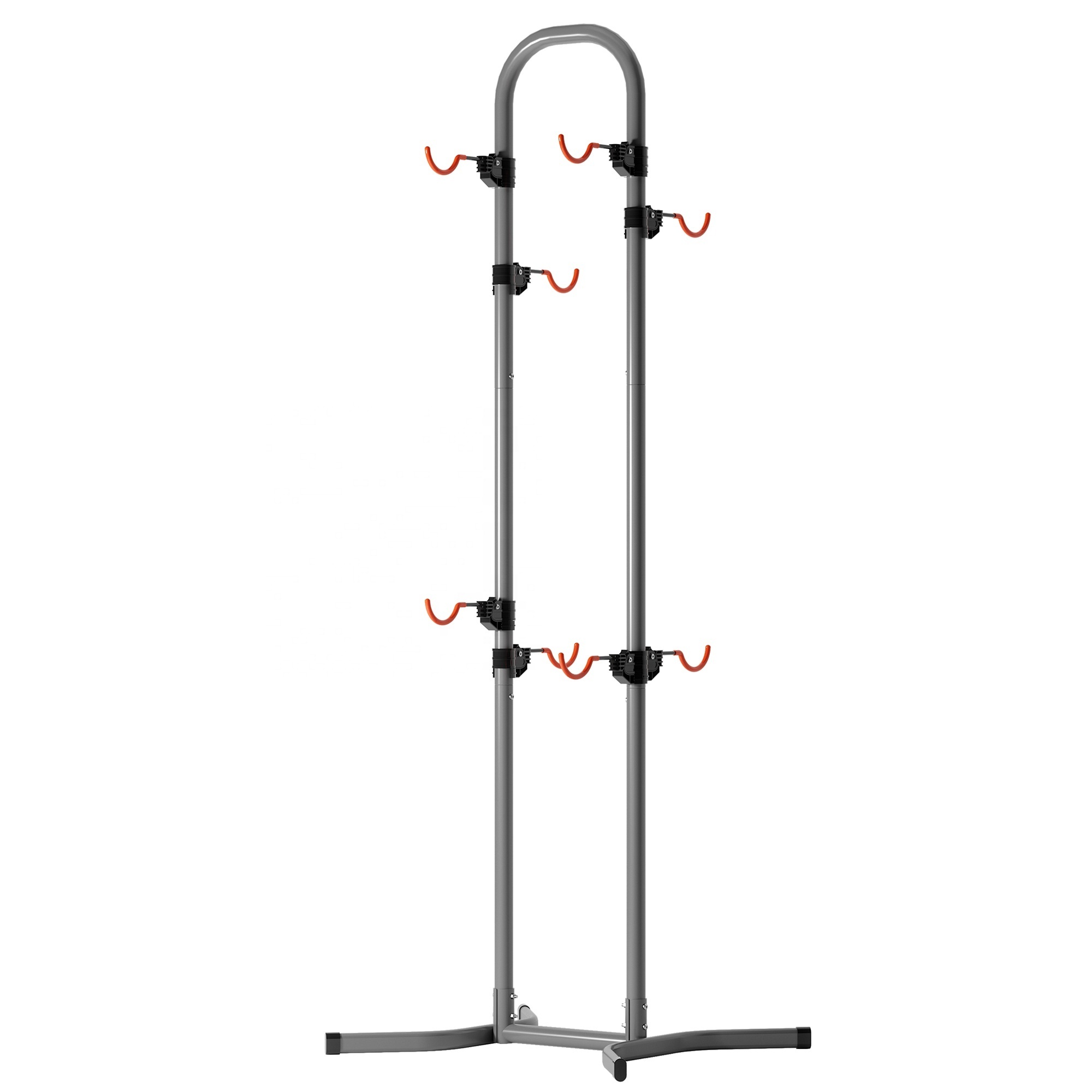 Functional Floor Vertical 4 Bicycles Holder, Gravity Bike Stand Indoor Bike Organizer Bicycle Rack Bike Storage Rack for Garage